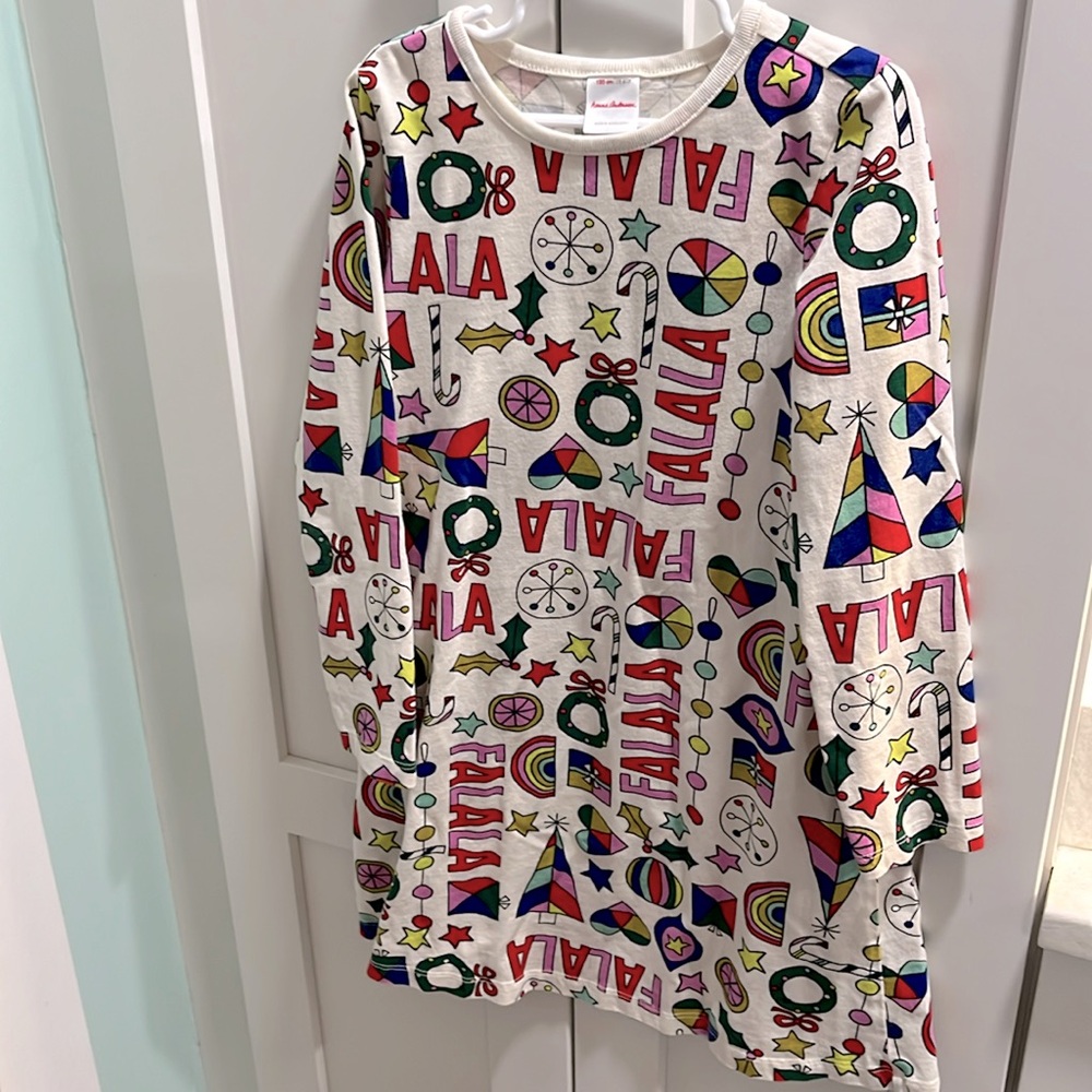 Hanna Anderson Christmas FaLala dress
